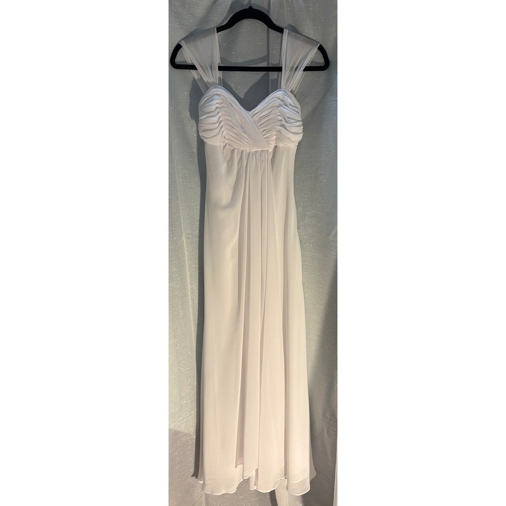 DBStudio A-Line Chiffon Bridal Dress Minimalist Quiet Luxury Sheer Flowy